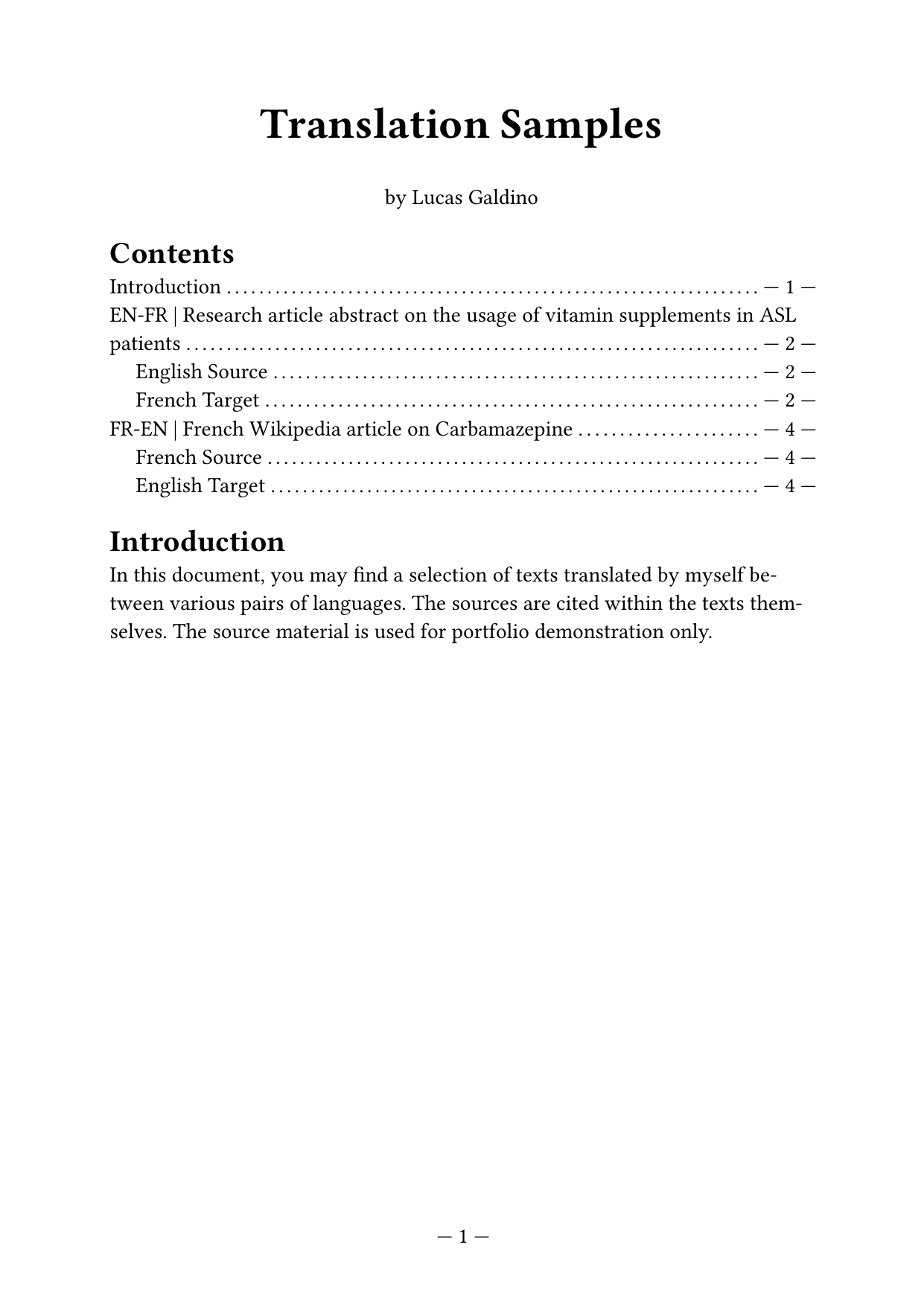 Cover of the medical article sample